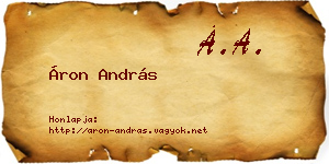 Áron András névjegykártya